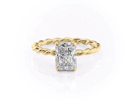 The Alice Set With A 4 Carat Radiant Moissanite Sale