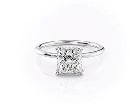 The Kamellie Set With A 4.5 Carat Princess Moissanite For Cheap