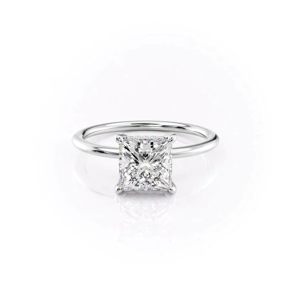 The Kamellie Set With A 4.5 Carat Princess Moissanite For Cheap