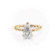 The Alice Set With A 2.5 Carat Pear Moissanite For Discount