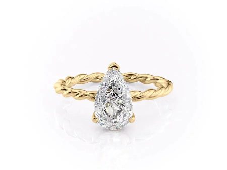 The Alice Set With A 2.5 Carat Pear Moissanite For Discount