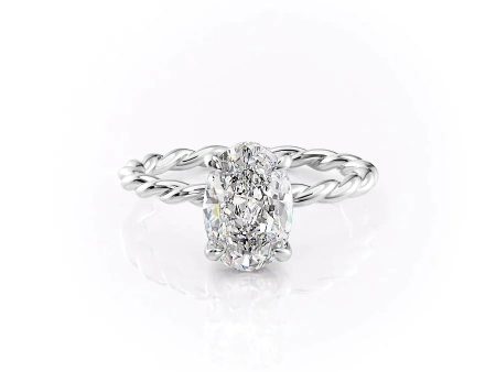 The Alice Set With A 2 Carat Oval Moissanite Sale