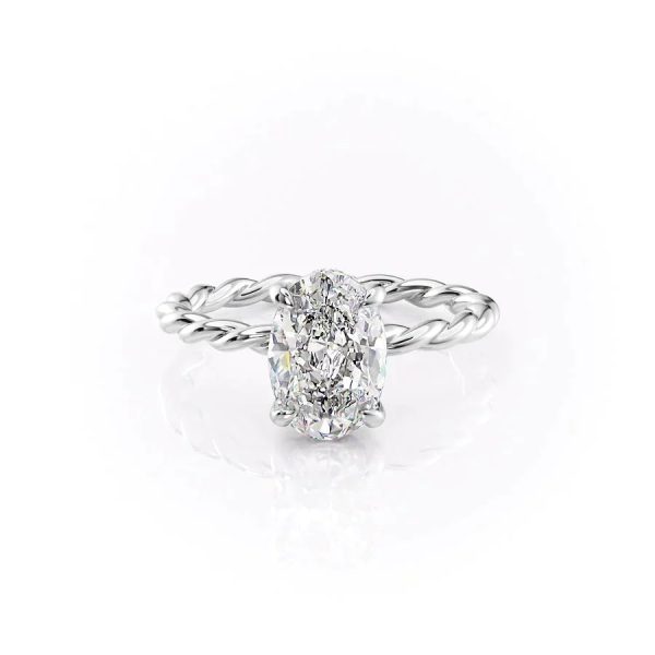 The Alice Set With A 2 Carat Oval Moissanite Sale