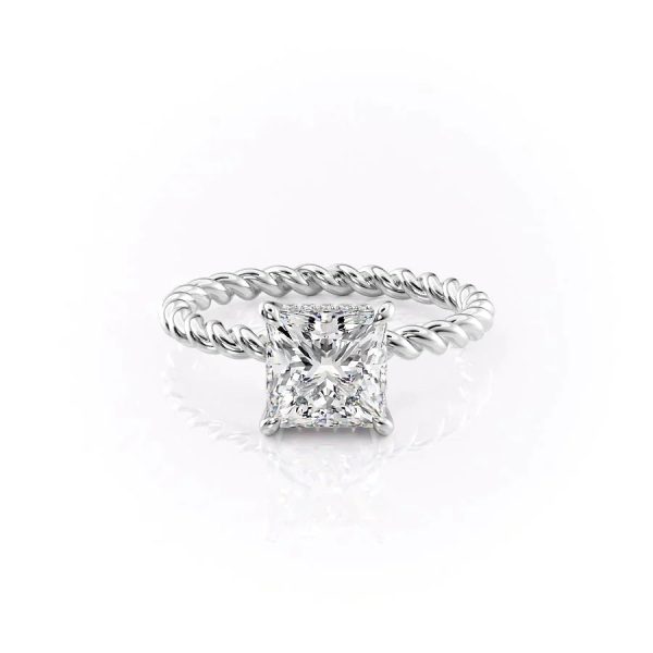 The Alice Set With A 3.5 Carat Princess Moissanite Online now