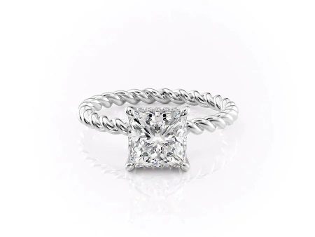 The Alice Set With A 2.5 Carat Princess Moissanite Hot on Sale