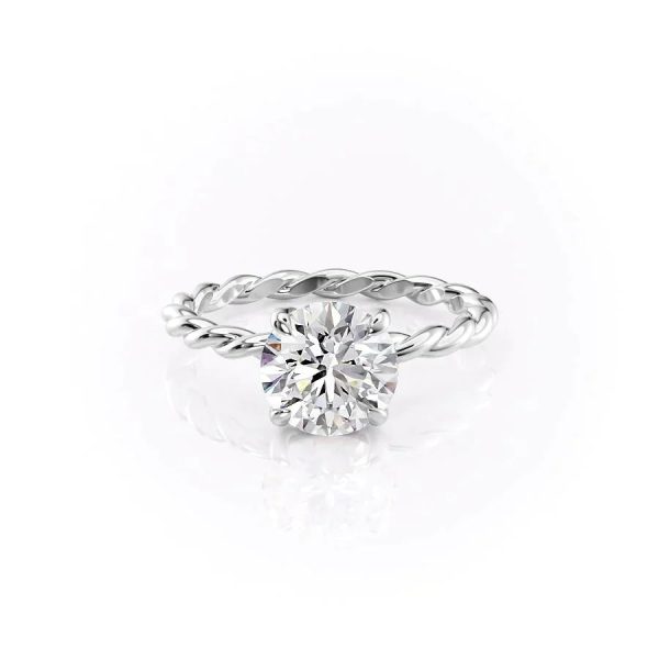 The Alice Set With A 1 Carat Round Moissanite Hot on Sale