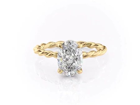 The Alice Set With A 2.5 Carat Oval Moissanite Online