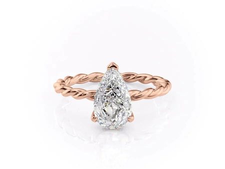 The Alice Set With A 2 Carat Pear Moissanite Online now