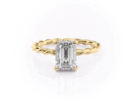 The Alice Set With A 4 Carat Emerald Moissanite Online Hot Sale