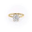 The Alice Set With A 1.5 Carat Round Moissanite Online Sale