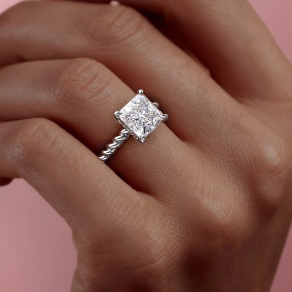 The Alice Set With A 3 Carat Princess Moissanite Supply