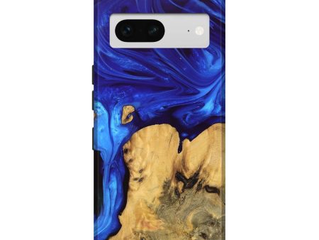 Pixel 7 Wood Live Edge Phone Case - Lyndon (Blue, 747491) For Discount