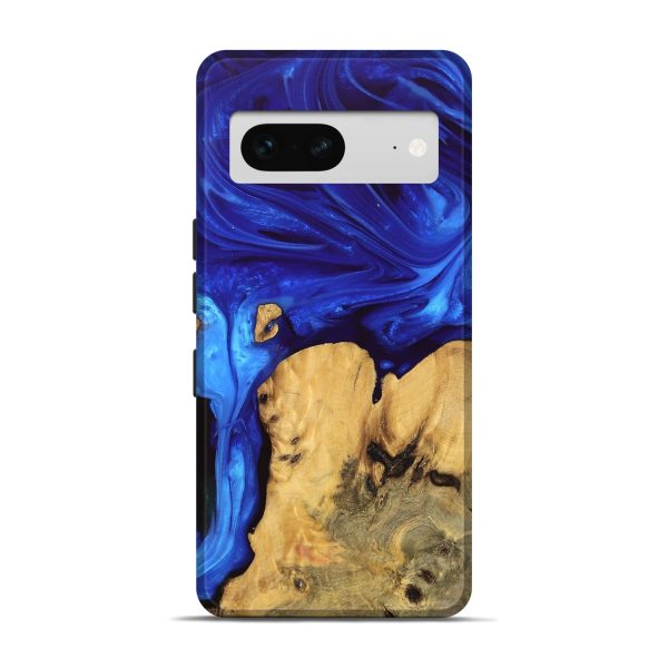 Pixel 7 Wood Live Edge Phone Case - Lyndon (Blue, 747491) For Discount