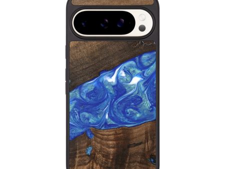 Pixel 9 Wood Phone Case - Daron (Blue, 747478) Supply