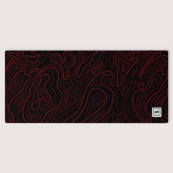 Red Black Damascus Mousepad For Cheap