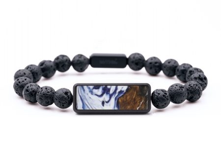 Lava Bead Wood Bracelet - Kristina (Coastal, 747522) Online