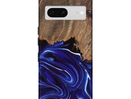 Pixel 7 Wood Live Edge Phone Case - Maximo (Blue, 747486) Online now