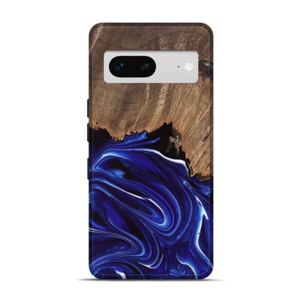 Pixel 7 Wood Live Edge Phone Case - Maximo (Blue, 747486) Online now