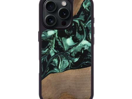 iPhone 16 Pro Wood Phone Case - Gary (Green, 747414) For Cheap