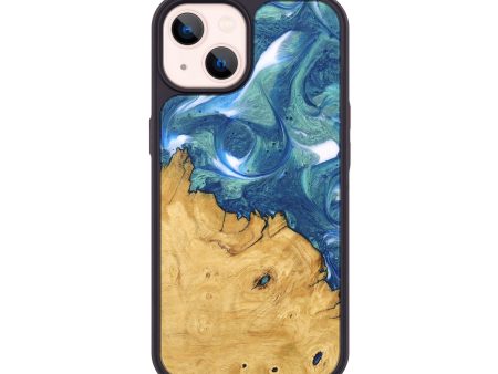 iPhone 14 Wood Phone Case - Cristy (Blue, 747450) For Discount