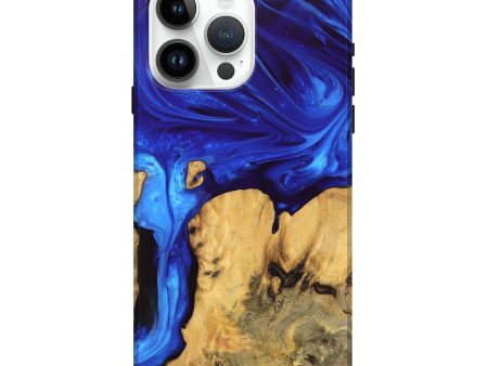 iPhone 15 Pro Max Wood Live Edge Phone Case - Lyndon (Blue, 747491) Supply