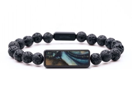 Lava Bead ResinArt Bracelet - Winter (Blue, 747554) For Sale