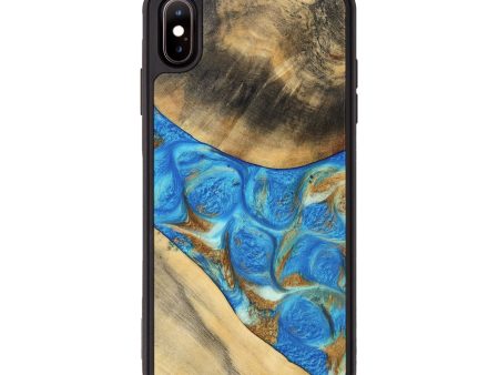 iPhone Xs Max Wood Phone Case - Jaquan (Teal & Gold, 747409) Online Hot Sale