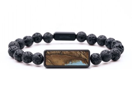 Lava Bead Wood Bracelet - Giuliana (Blue, 747542) For Discount