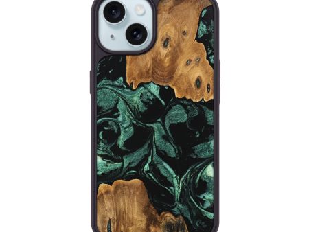 iPhone 15 Wood Phone Case - Zakai (Green, 747430) Online Sale