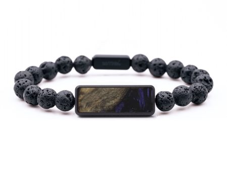 Lava Bead Wood Bracelet - Calvin (Purple, 747546) Cheap