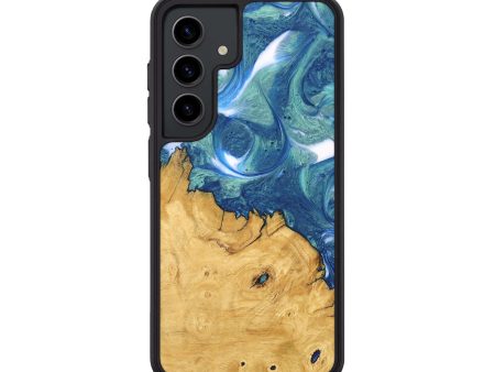 Galaxy S24 Wood Phone Case - Cristy (Blue, 747450) For Cheap