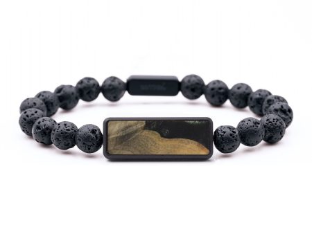 Lava Bead Wood Bracelet - Zayn (Wood Burl, 747517) Online Hot Sale