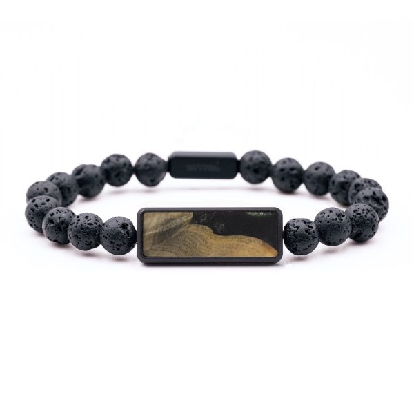 Lava Bead Wood Bracelet - Zayn (Wood Burl, 747517) Online Hot Sale