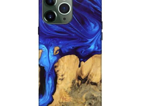 iPhone 13 Pro Max Wood Live Edge Phone Case - Lyndon (Blue, 747491) For Sale