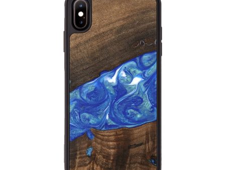 iPhone Xs Max Wood Phone Case - Daron (Blue, 747478) Online