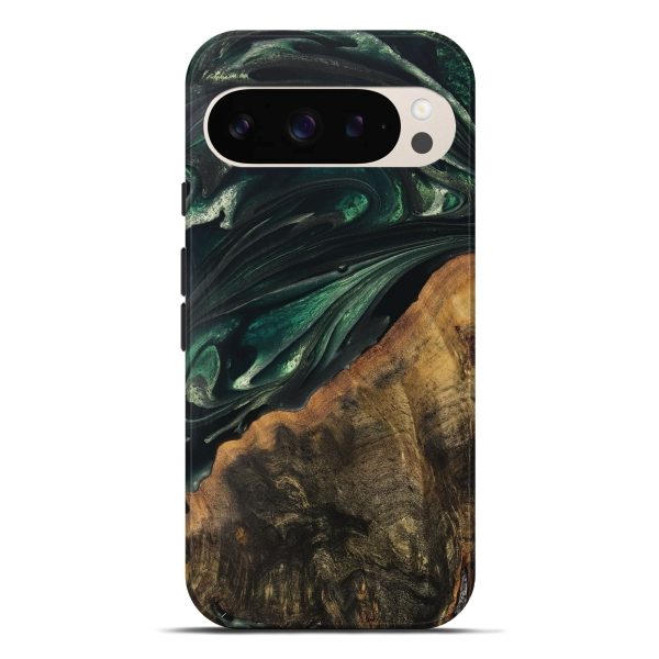 Pixel 9 Pro XL Wood Live Edge Phone Case - Javion (Green, 747483) Discount