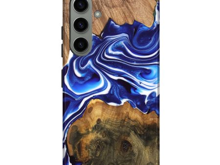 Galaxy S24 Plus Wood Live Edge Phone Case - Felipe (Blue, 747485) Discount