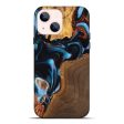 iPhone 14 Plus Wood Live Edge Phone Case - Willard (Teal & Gold, 747496) Online