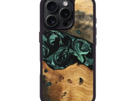 iPhone 16 Pro Wood Phone Case - Isis (Green, 747433) Supply