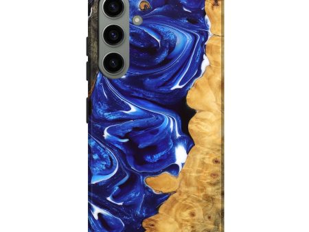 Galaxy S24 Plus Wood Live Edge Phone Case - Marnie (Blue, 747506) Online now