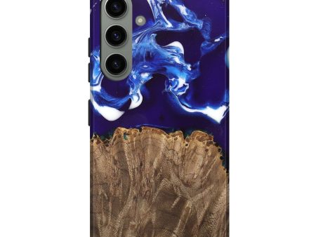 Galaxy S24 Plus Wood Live Edge Phone Case - Alisa (Blue, 747501) Fashion