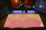 Pink and Gold Watercolor Mousepad For Sale