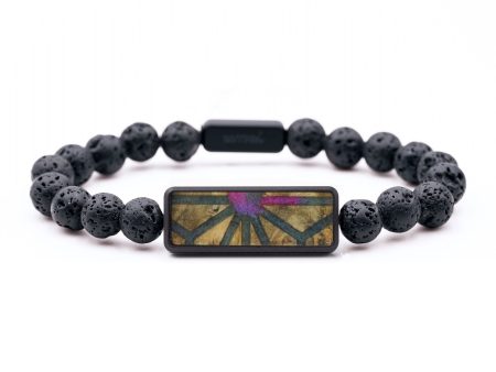 Lava Bead Wood Bracelet - Kirk (Pattern, 747527) Cheap