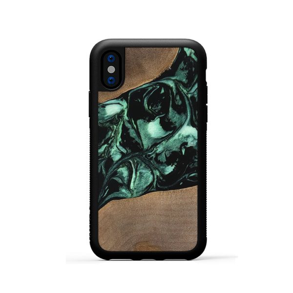 iPhone Xs Wood Phone Case - Gary (Green, 747414) Online Hot Sale