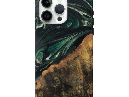 iPhone 15 Pro Max Wood Live Edge Phone Case - Javion (Green, 747483) Online now