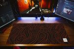 Orange Black Damascus Mousepad Supply