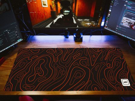 Orange Black Damascus Mousepad Supply