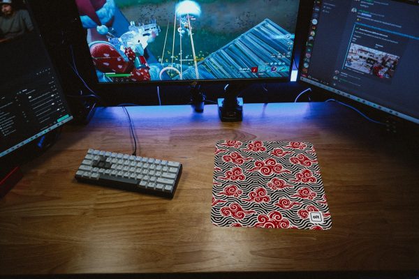 Red Anime Clouds Mousepad Fashion