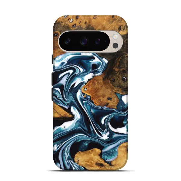 Pixel 9 Wood Live Edge Phone Case - Adriana (Blue, 747504) Fashion