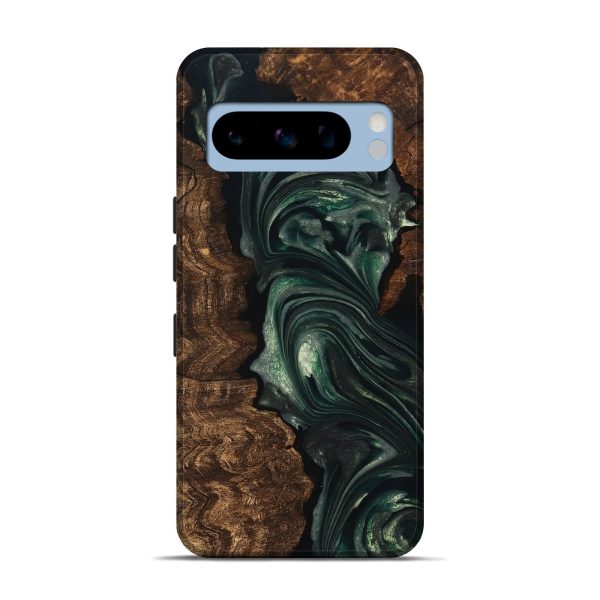 Pixel 8 Pro Wood Live Edge Phone Case - Ezra (Green, 747497) Cheap